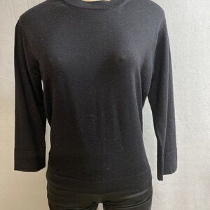 Banana Republic Extra Fine Women's Italian‎ Merino Wool Sweater Black Size M